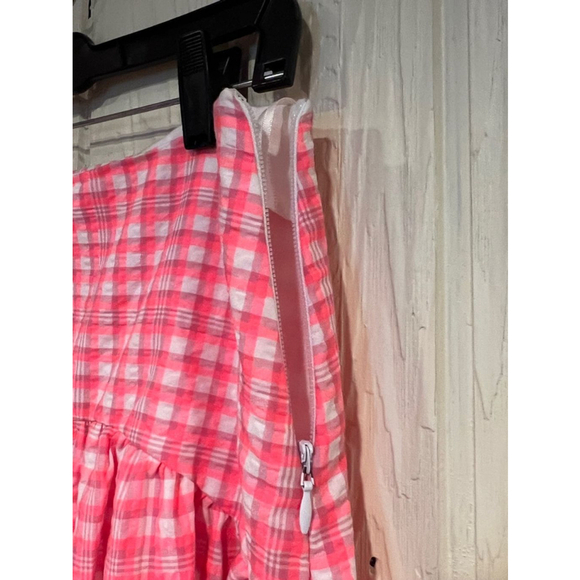 NWT Women's Topshop Pink Gingham Ruffle Skirt Size US 6 - Picture 5 of 11